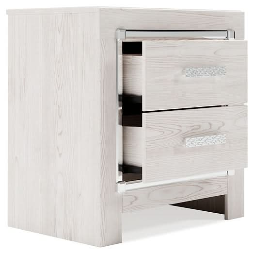 Ashley Express - Altyra Two Drawer Night Stand - Walo Furniture