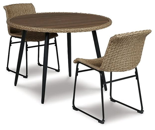 Ashley Express - Amaris Outdoor Dining Table and 2 Chairs - Walo Furniture