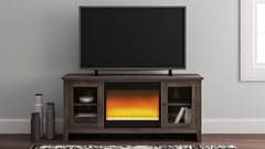 Ashley Express - Arlenbry 60" TV Stand with Electric Fireplace - Walo Furniture