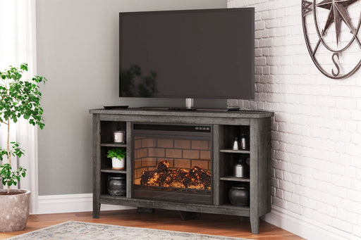 Ashley Express - Arlenbry Corner TV Stand with Electric Fireplace - Walo Furniture