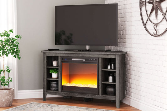 Ashley Express - Arlenbry Corner TV Stand with Electric Fireplace - Walo Furniture