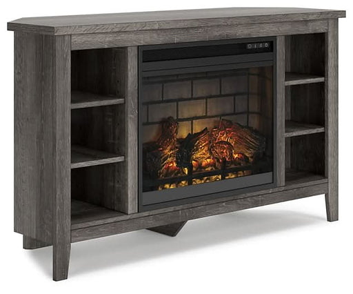 Ashley Express - Arlenbry Corner TV Stand with Electric Fireplace - Walo Furniture