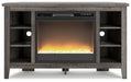 Ashley Express - Arlenbry Corner TV Stand with Electric Fireplace - Walo Furniture