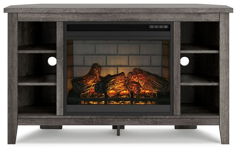 Ashley Express - Arlenbry Corner TV Stand with Electric Fireplace - Walo Furniture