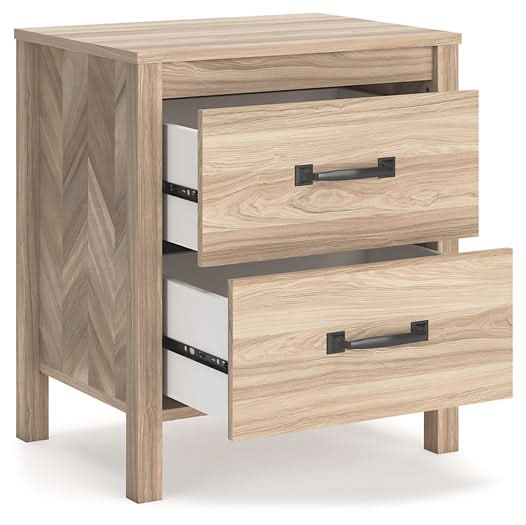 Ashley Express - Battelle Two Drawer Night Stand - Walo Furniture