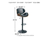 Ashley Express - Bellatier Tall UPH Swivel Barstool(1/CN) - Walo Furniture