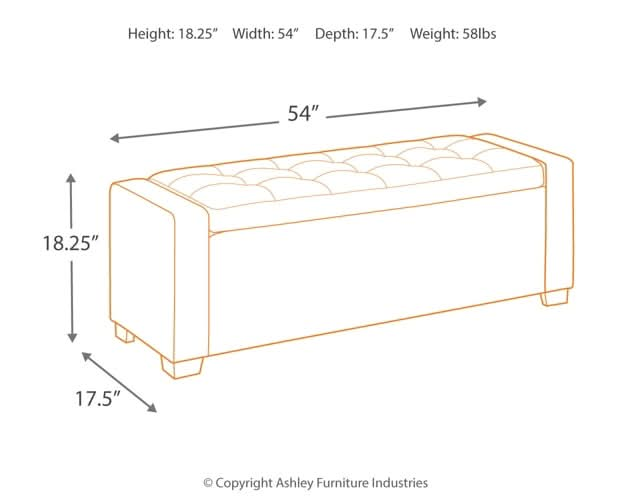 Ashley Express - Benches Upholstered Storage Bench - Walo Furniture