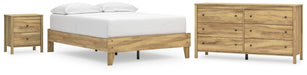 Ashley Express - Bermacy Full Platform Bed with Dresser and Nightstand - Walo Furniture