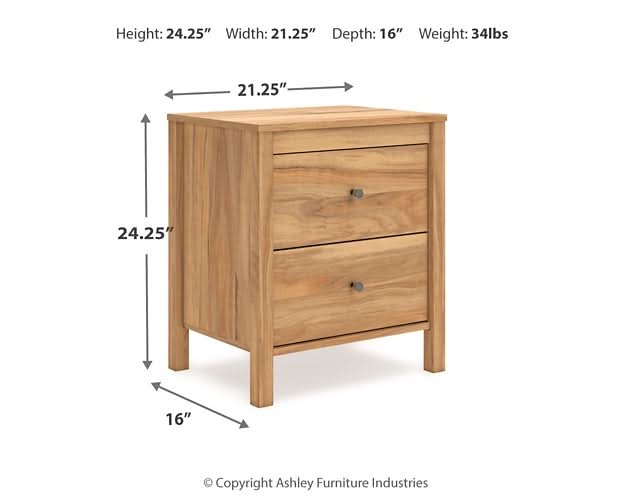 Ashley Express - Bermacy Two Drawer Night Stand - Walo Furniture