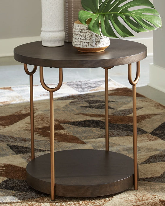 Ashley Express - Brazburn Round End Table - Walo Furniture