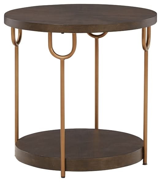 Ashley Express - Brazburn Round End Table - Walo Furniture