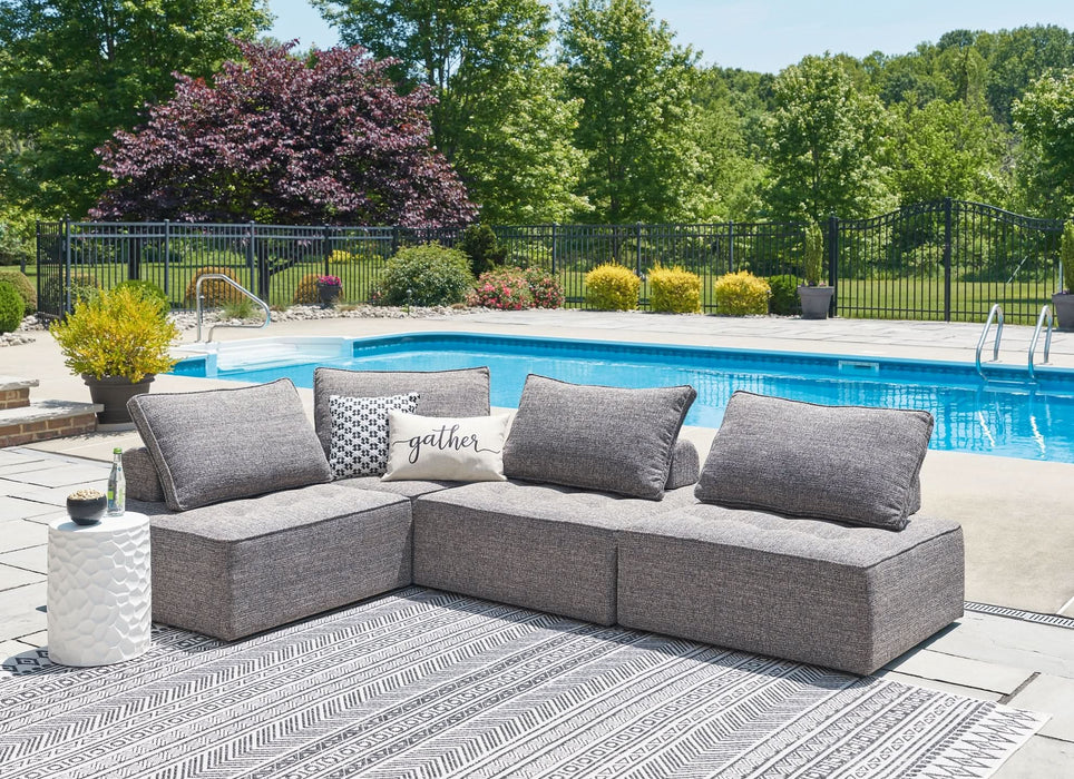 Ashley Express - Bree Zee 4 - Piece Outdoor Sectional with End Table - Walo Furniture