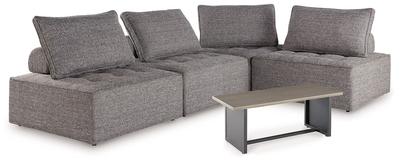 Ashley Express - Bree Zee 4 - Piece Outdoor Sectional with End Table - Walo Furniture