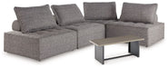 Ashley Express - Bree Zee 4 - Piece Outdoor Sectional with End Table - Walo Furniture