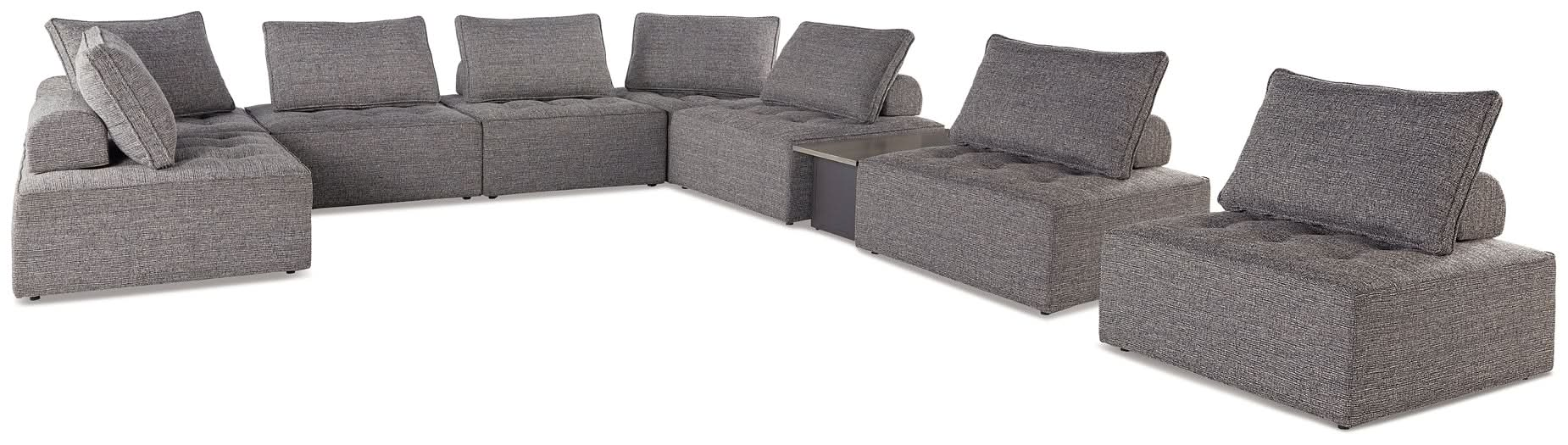 Ashley Express - Bree Zee 8 - Piece Outdoor Sectional with Lounge Chair - Walo Furniture