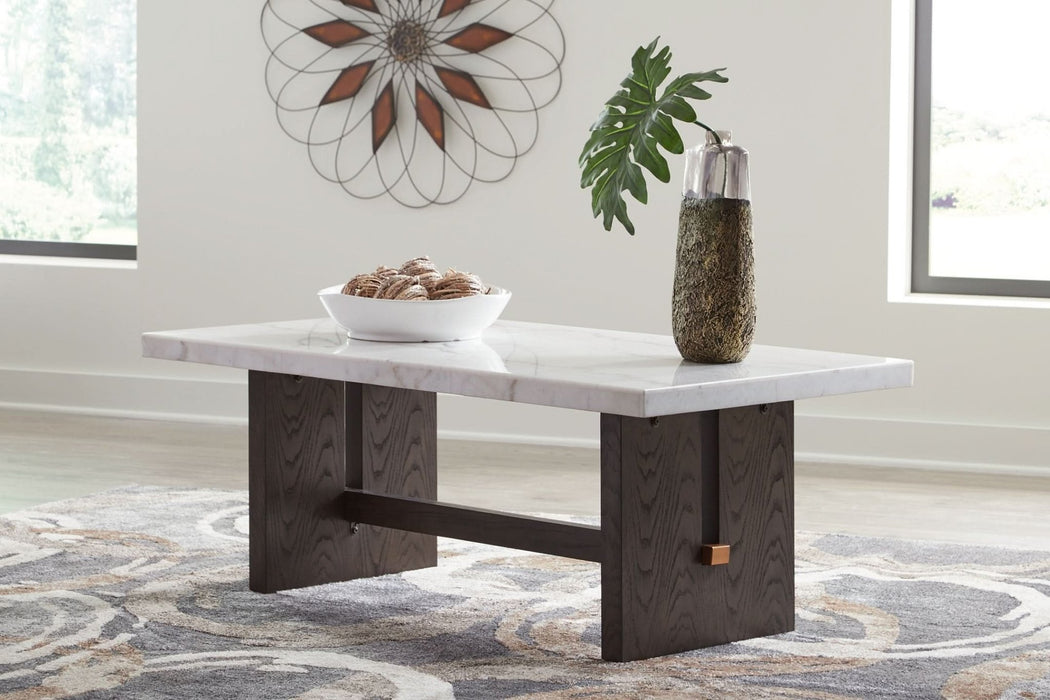 Ashley Express - Burkhaus Coffee Table with 2 End Tables - Walo Furniture