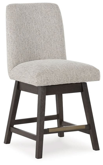 Ashley Express - Burkhaus UPH Swivel Barstool (2/CN) - Walo Furniture