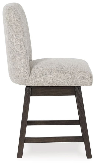 Ashley Express - Burkhaus UPH Swivel Barstool (2/CN) - Walo Furniture