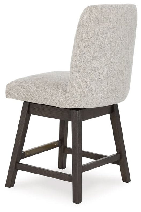 Ashley Express - Burkhaus UPH Swivel Barstool (2/CN) - Walo Furniture