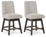 Ashley Express - Burkhaus UPH Swivel Barstool (2/CN) - Walo Furniture