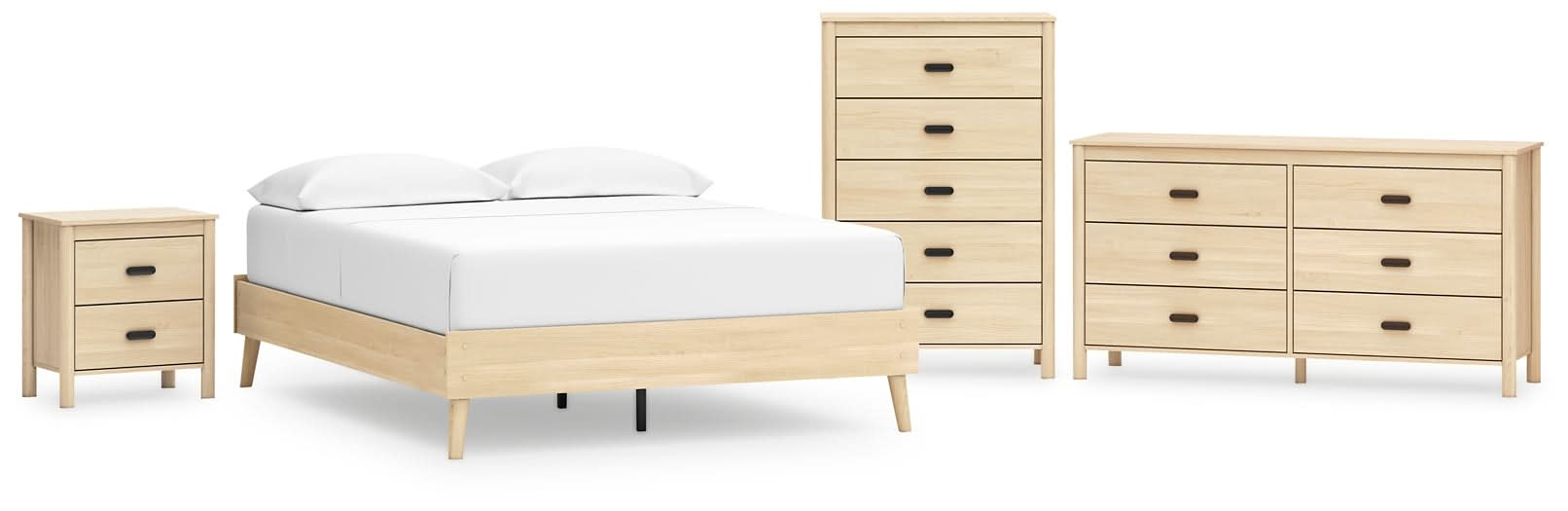 Ashley Express - Cabinella Queen Platform Bed with Dresser, Chest and Nightstand - Walo Furniture