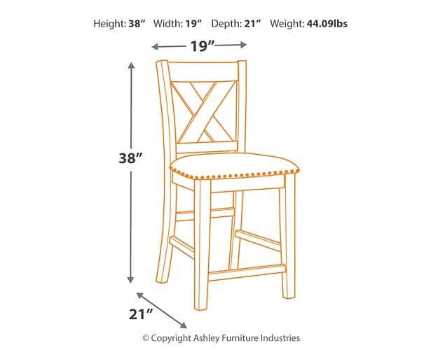 Ashley Express - Caitbrook Counter Height Dining Table and 4 Barstools - Walo Furniture