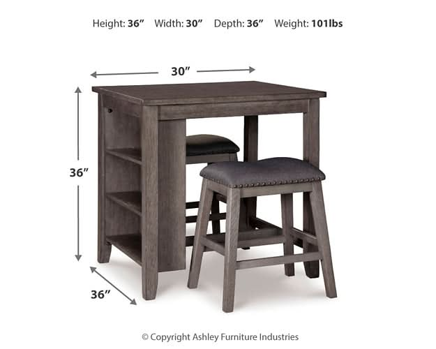 Ashley Express - Caitbrook RECT DRM Counter TBL Set(3/CN) - Walo Furniture