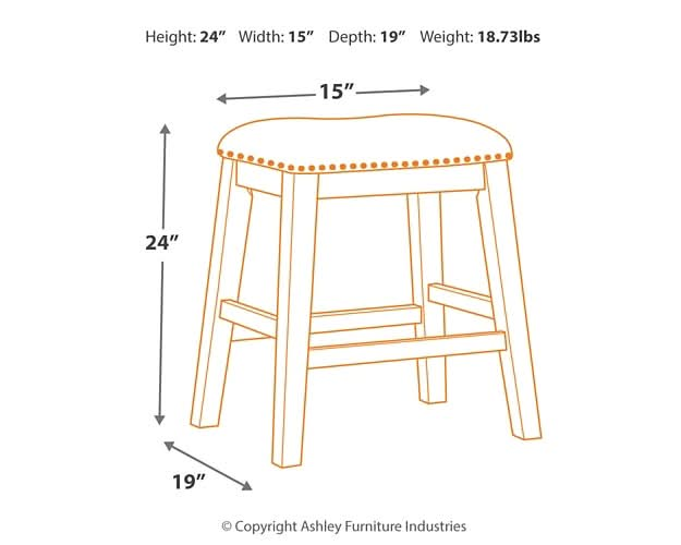 Ashley Express - Caitbrook Upholstered Stool (2/CN) - Walo Furniture