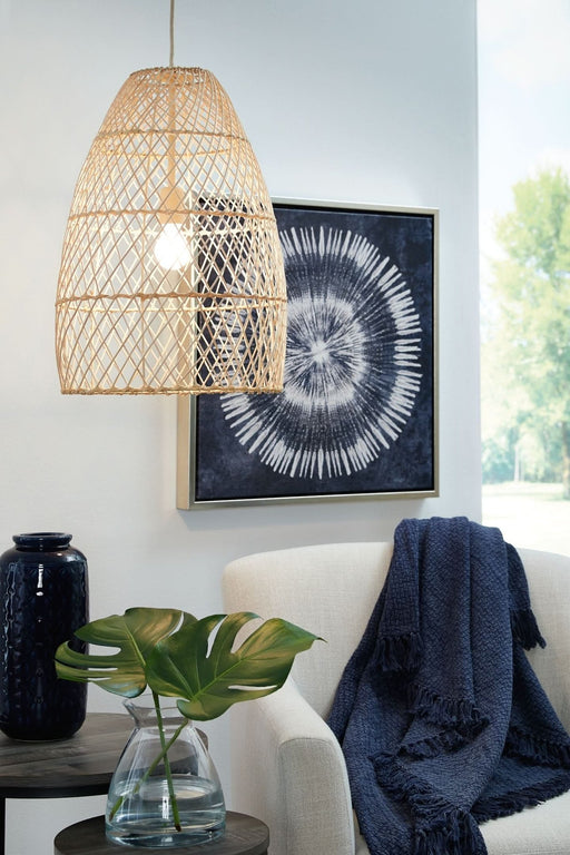 Ashley Express - Calett Rattan Pendant Light (1/CN) - Walo Furniture