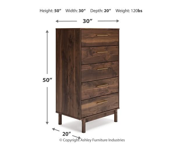 Ashley Express - Calverson Five Drawer Chest - Walo Furniture