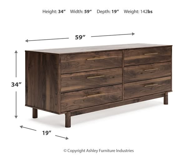 Ashley Express - Calverson Six Drawer Dresser - Walo Furniture