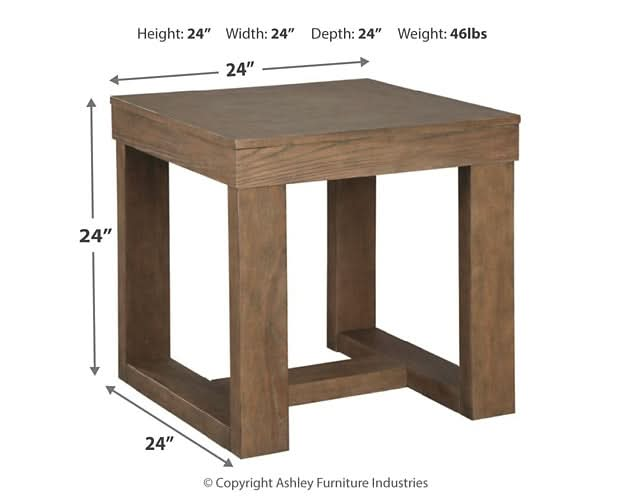 Ashley Express - Cariton Square End Table - Walo Furniture