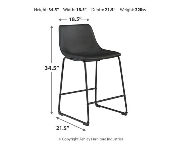 Ashley Express - Centiar Counter Height Dining Table and 2 Barstools - Walo Furniture