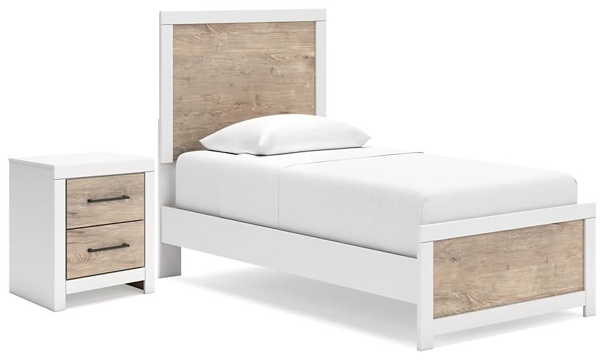 Ashley Express - Charbitt Twin Panel Bed with Nightstand - Walo Furniture