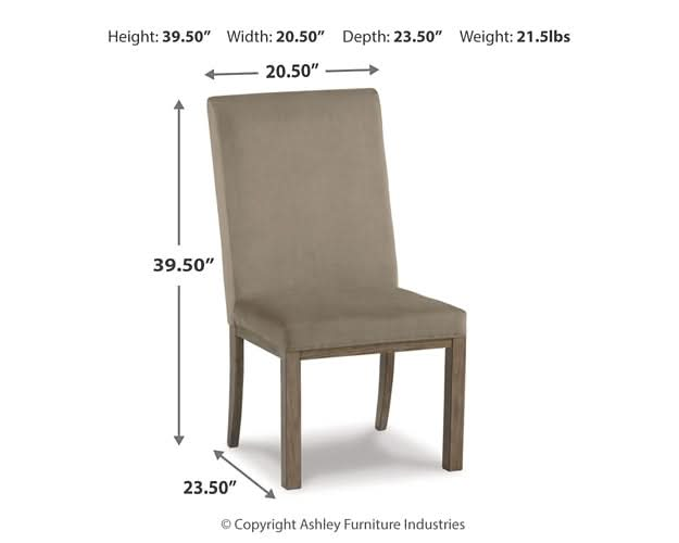 Ashley Express - Chrestner Dining UPH Side Chair (2/CN) - Walo Furniture