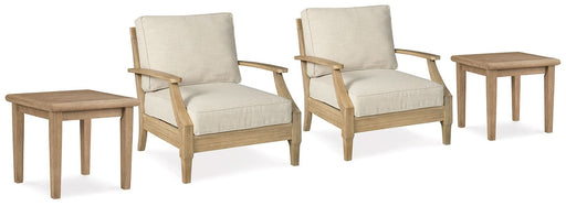 Ashley Express - Clare View 2 Outdoor Lounge Chairs with 2 End Tables - Walo Furniture