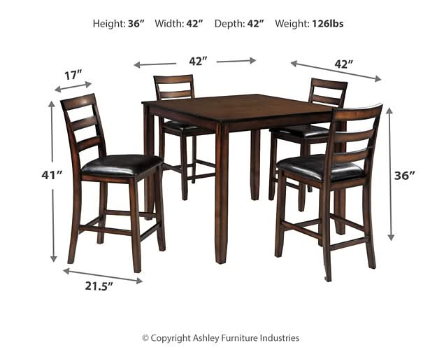 Ashley Express - Coviar DRM Counter Table Set (5/CN) - Walo Furniture