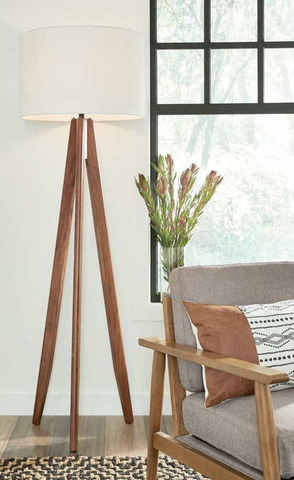 Ashley Express - Dallson Wood Floor Lamp (1/CN) - Walo Furniture