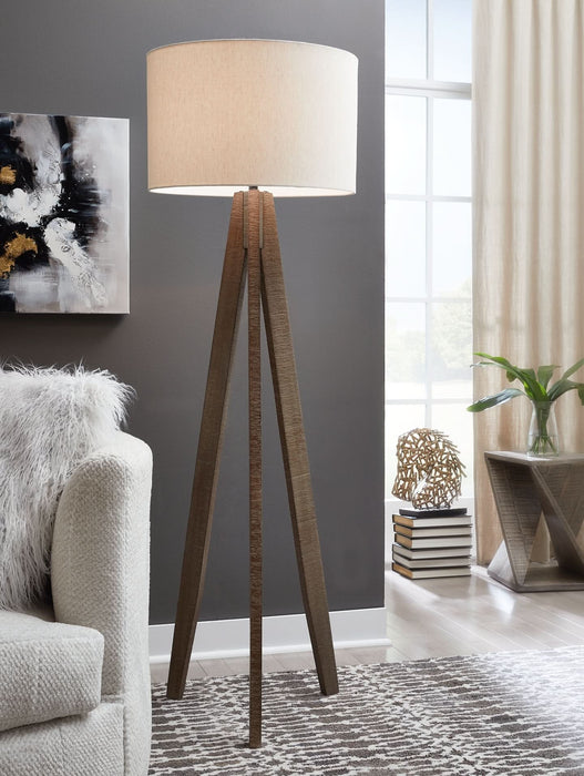 Ashley Express - Dallson Wood Floor Lamp (1/CN) - Walo Furniture