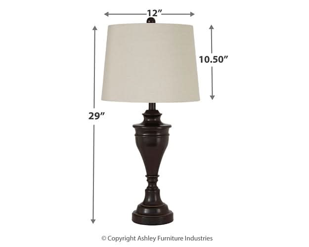 Ashley Express - Darlita Metal Table Lamp (2/CN) - Walo Furniture