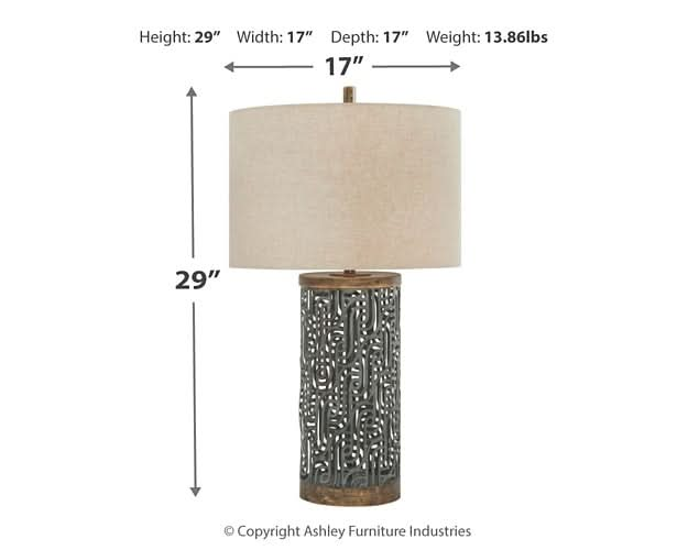 Ashley Express - Dayo Metal Table Lamp (1/CN) - Walo Furniture