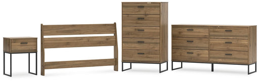 Ashley Express - Deanlow Full Panel Headboard with Dresser, Chest and Nightstand - Walo Furniture