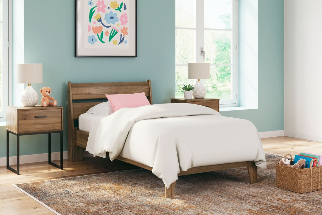 Ashley Express - Deanlow Twin Panel Headboard with Nightstand - Walo Furniture