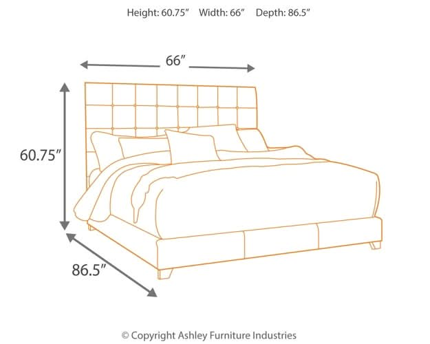 Ashley Express - Dolante Queen Upholstered Bed with Mattress - Walo Furniture