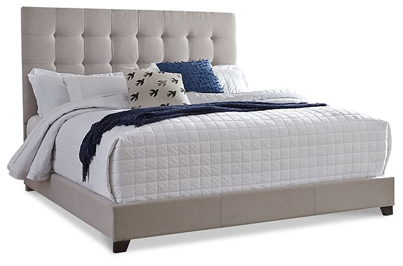 Ashley Express - Dolante Queen Upholstered Bed with Mattress - Walo Furniture