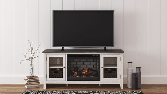 Ashley Express - Dorrinson 60" TV Stand with Electric Fireplace - Walo Furniture