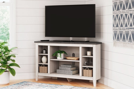 Ashley Express - Dorrinson Corner TV Stand/Fireplace OPT - Walo Furniture