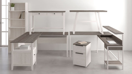 Ashley Express - Dorrinson L - Desk with Storage - Walo Furniture