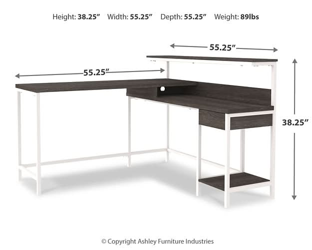 Ashley Express - Dorrinson L - Desk with Storage - Walo Furniture