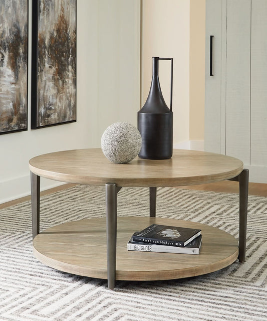 Ashley Express - Dyonton Round Cocktail Table - Walo Furniture